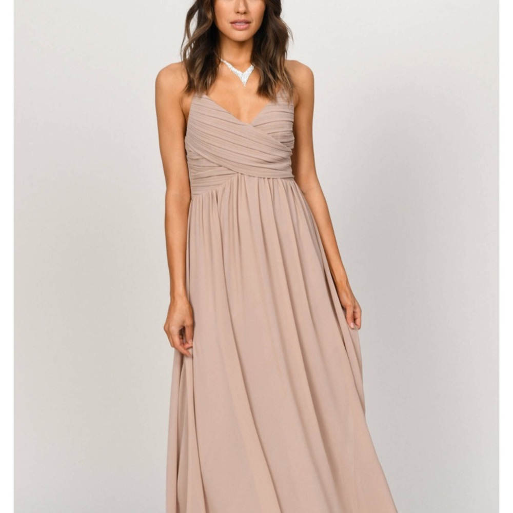 Tobi All About Tonight Maxi Dress in Taupe - Picture 4 of 4